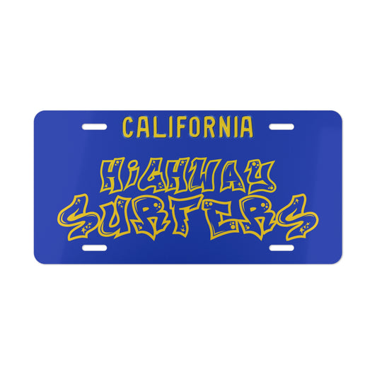 HIGHWAYSURFERS BLUE CALIFORNIA PLATE