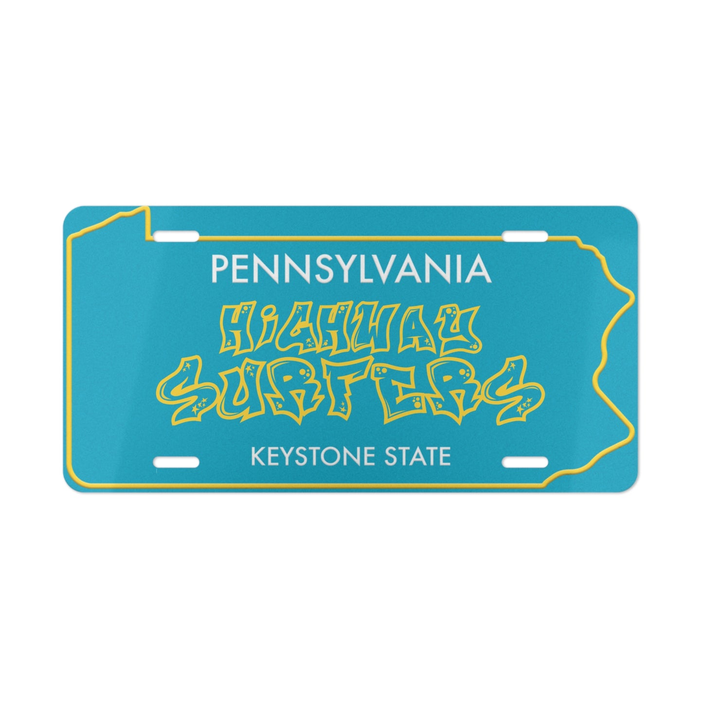 HIGHWAYSURFERS "Key State" PENNSYLVANIA PLATE